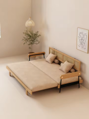 Daybed Doğal Ağaç Açılır Koltuk Yataklı