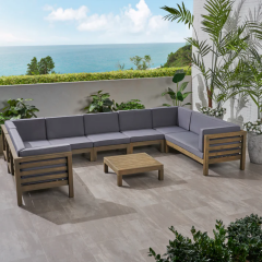 Emma Ahşap Bahçe ve Balkon U Koltuk Takımı
